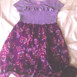 purple dress with flowers on bottom